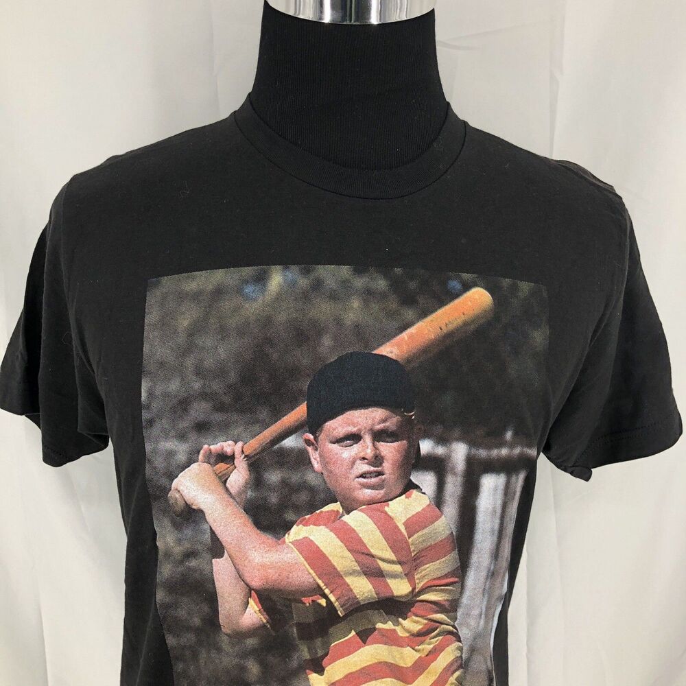 The Sandlot Ham Porter At Bat Baseball Black T Shirt Medium